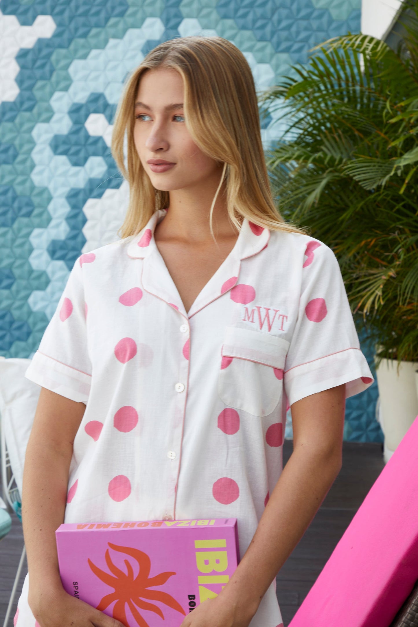 PIJAMA SHORT POLKA DOT PINK