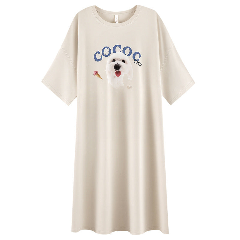 Camisón de verano de modal, vestido holgado para estar en casa