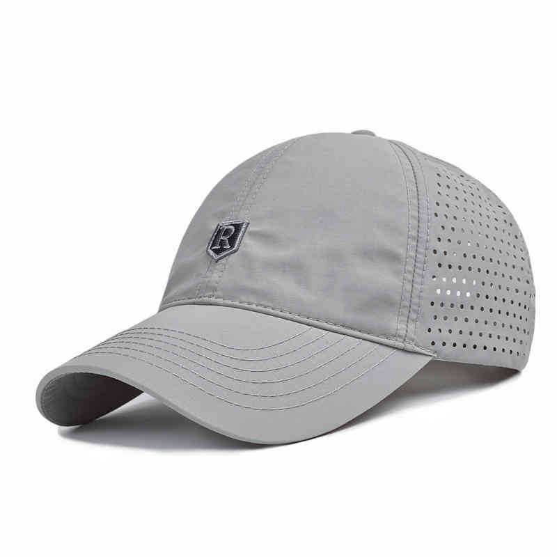 Gorra de béisbol ajustable de secado rápido con protección solar