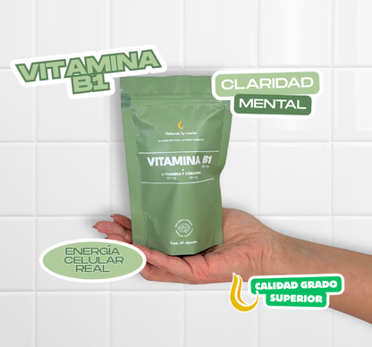 Vitamina B1 + L Teanina y Cúrcuma (60 cápsulas)