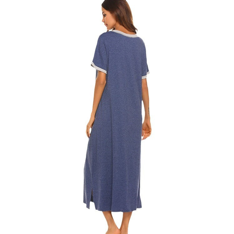 Conjunto de pijama de algodon suave para mujer con bolsillos