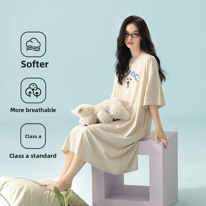 Camisón de verano de modal, vestido holgado para estar en casa
