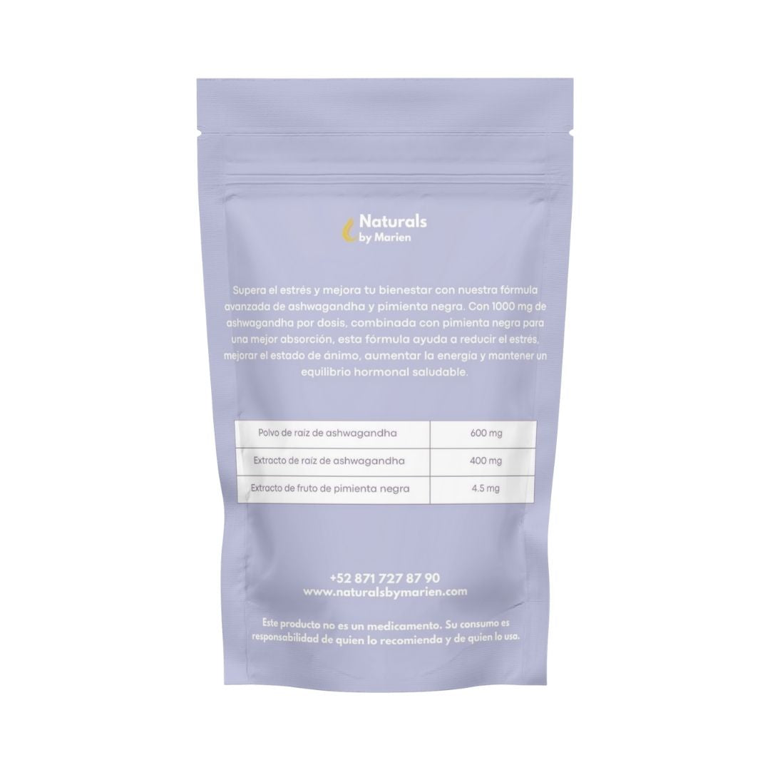 Ashwagandha con Pimienta Negra 60 cápsulas