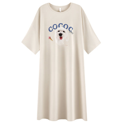Camisón de verano de modal, vestido holgado para estar en casa