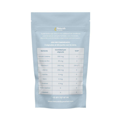 NAC N-Acetil Cisteína+Zinc, Vit C y Glicina (60 cáps)
