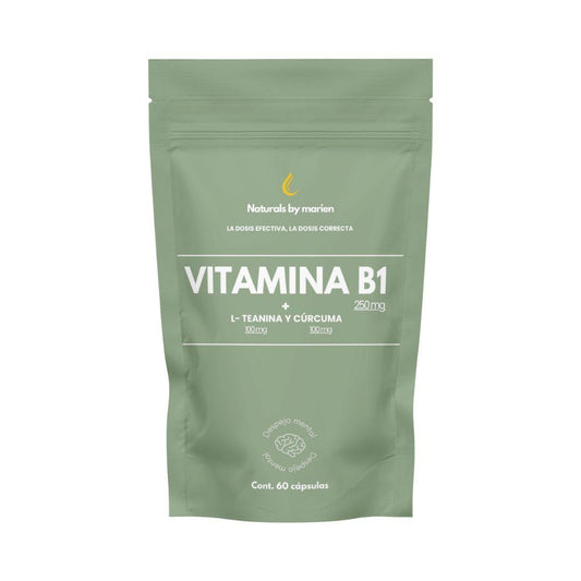 Vitamina B1 + L Teanina y Cúrcuma (60 cápsulas)