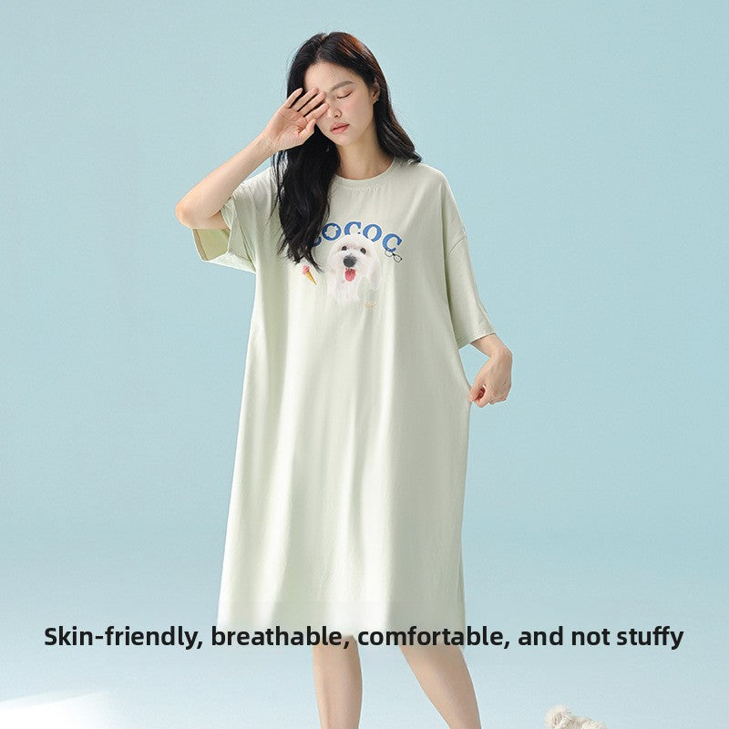 Camisón de verano de modal, vestido holgado para estar en casa