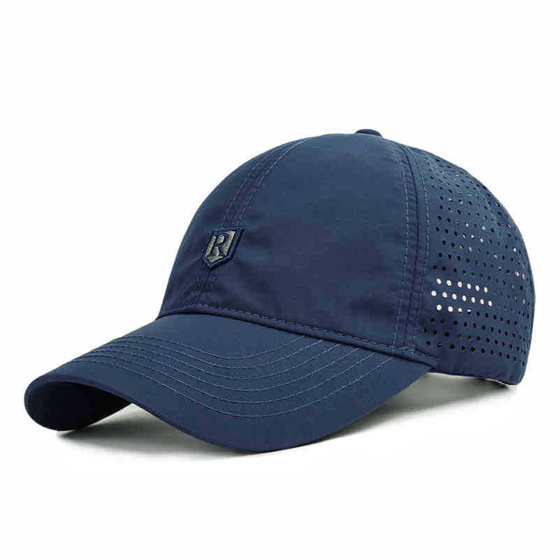 Gorra de béisbol ajustable de secado rápido con protección solar